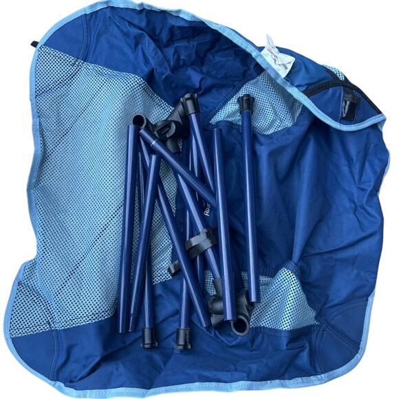 Adventuridge Lightweight Small Portable Blue Camp Chair and Bag 3.2lbs - Picture 5 of 13